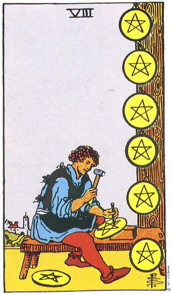 Eight of Pentacles (Reversed)